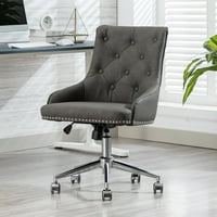 Aukfa Pu otthoni irodai szék közepes hátú székkel, kerekes-szürke