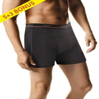 Hanes férfiak címkék nélküli Comfortfle derékpánt boxer rövid, + bónuszcsomag