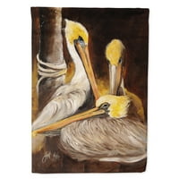 Carolines Treasures JMK1146GF Barna pelikánok zászló kert mérete kicsi, többszínű
