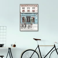 Párizsi kerékpárok Heather Loriece keretes vászon Art Print