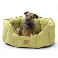 A mancsok háza zöld tweed ovális kutya ágy mérete, x-nagy