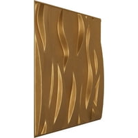 Ekena Millwork 5 8 W 5 8 H Riverbank Endurawall dekoratív 3D -s falpanel, fényes kabát arany