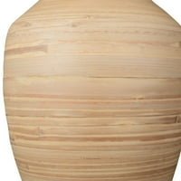 Villacera kézműves 14 ”magas természetes bambusz váza