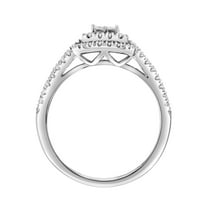 3 8CTW 10KT Fehér Arany smaragd alakú valódi tanúsítvánnyal rendelkező Diamond Limited Edition Ring By RecreSake