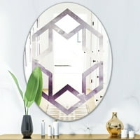 Designart 31.5 23.7 Purple modern fali tükör