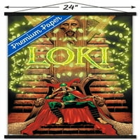 Marvel Comics-Loki-Thor fali poszter fa mágneses kerettel, 22.375 34