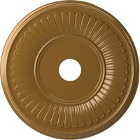 Ekena Millwork 22 OD 1 2 ID 1 P Berkshire termoformált PVC mennyezeti medál, univerzális idős fémes vintage arany