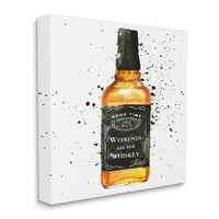 A Stupell Industries hétvégéi a whisky idézet likőr Palack vászon fal művészetére vonatkoznak, 48, Mercedes Lopez Charro tervezése