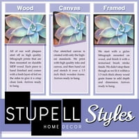 Stupell Industries magas fa minta madarak kék geometriai formák Fekete keretezett Daphne Polselli