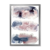 Designart 'Kék és rózsaszín felhők bézs foltokkal i' Modern keretes művészet nyomtatás