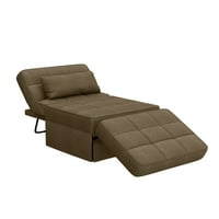 Aukfa 36 széles quaise futon kabrió kanapé, szék, oszmán, tufed hát, barna