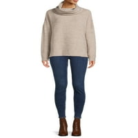 Dreamers by Debut Womens Cowl Neck Pullover hosszú ujjú pulóver