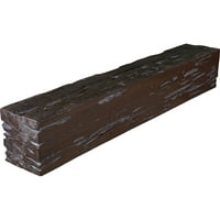 Ekena Millwork 8 H 8 D 48 W Pecky Cypress Fau Wood kandalló kandalló, csiszolt mahagóni