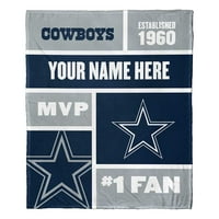 Dallas Cowboys nfl Colorblock Személyre szabott selyem tapintású takaró