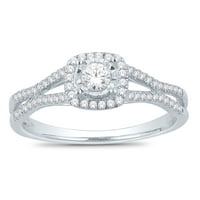 Csoda-Set Diamond Promise Ring karátos TW gyémántok 10 kt-os fehéraranyban, IGL tanúsítvánnyal