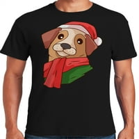 Graphic America ünnepi karácsonyi ünnepi kutyák Animal Men's Grafikus póló kollekció