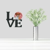 Carolines kincsek BB9776WALV Jack Russell Terrier szerelem fém fal Artwork szerelem, piros, 12x12, Többszínű