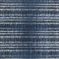 Meera Coastal ihlette akcentus szőnyeg, csíkos, sötét sötétkék, 4ft-3in 6ft-3in