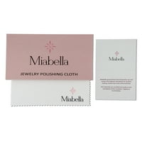 Miabella női 1- Karát baguette-vágott égbakkék topaz fehér zafír ezüst halo gyűrű