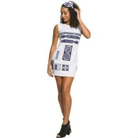 Star Wars R2D strasszos Tartály Női Halloween díszes ruha jelmez felnőtt, S