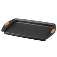 Rachael Ray Bakeware sütő Lovin 'Nonstick Cookie Lap, kenyér serpenyő és edénykészlet, 4 darabos, narancssárga fogantyúk