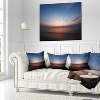 Designart Ko Samui Sea Sunrise Panorama - Túlméretes tengerparti dobás párna - 18x18