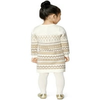 A Gyerek Place Toddler Girl hosszú ujjú pulóverruhája, méret 12m-5T