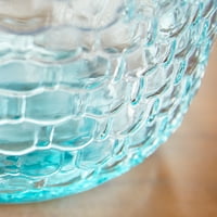 DecMode 17 spanyol Kék újrahasznosított üvegváza buborék textúrával