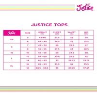 Justice Girls grafikus tartály teteje, méretek 5- és plusz