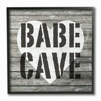 A Stupell Lakberendezési Gyűjtemény Babe Cave Glam Lány Deszka Keretes Giclee Texturált Művészet, 1. 12
