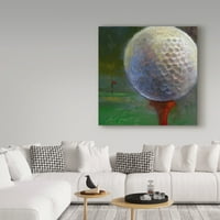 Védjegy képzőművészet 'golflabda központú' vászon művészet Hall Groat Ii