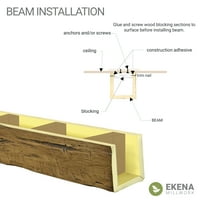 Ekena Millwork 4 W 6 H 24'l 3 oldalas pecky ciprus endurathane fau fa mennyezeti gerenda, a gyár előkészítve