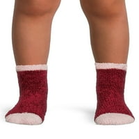 A Wonder Nation kisgyermek plüss felső és kocogók pizsama zoknikkal, 3-darabból, 12m-5t méretű méretű