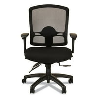 Alera Alera Etros sorozat középső hátú multifunkciója üléses székkel, támogatja az LBS-t, a fekete ülés fekete háttámláját, a