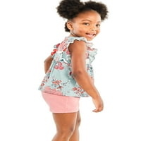 Carter gyermekem gyermeke és kisgyermek lány fodros felső és rövid készlet, ruhakészlet, hónapok-5T