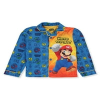Super Mario Boys Gomb Első Kabát Szett Pizsama, Méretek 4-10