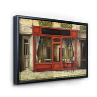Designart 'A bájos üzlet vörös homlokzatának a Párizs utcában.