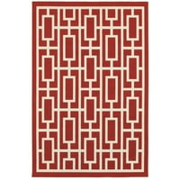 Keleti Weavers of America Arcadia Geometriai Beltéri Kültéri Polipropilén szőnyeg, piros