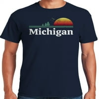 Graphic America State of Michigan USA Great Lakes férfi grafikus póló kollekció
