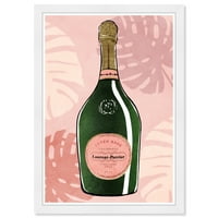 A Wynwood Studio rózsaszín pezsgő italok és szeszes italok pezsgő fali vászon nyomtatott rózsaszín 13x19