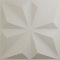 Ekena Millwork 5 8 W 5 8 H Bailey Endurawall dekoratív 3D -s fali panel, Ultracover szaténvirág fehér