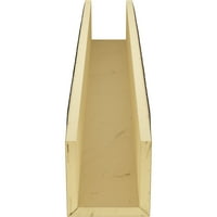 Ekena Millwork 4 W 8 H 20'l 3 oldalú durva fűrészelt endurathane fau mennyezeti gerenda, természetes arany tölgy