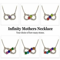 Nana Infinity Anya Birthstone női felnőtt nyaklánc nőknek 1- Stones-10K sárga arany kő 6