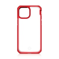 Hibrid -R tok iPhone Pro - -ban újrahasznosított anyagok - Szilárd sorozat - sima vörös és átlátszó