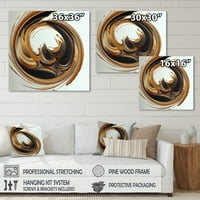 Designart fekete és arany Swirl II vászon fal művészet