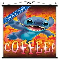 Disney Lilo és Stitch-kávé fali poszter fa mágneses kerettel, 22.375 34