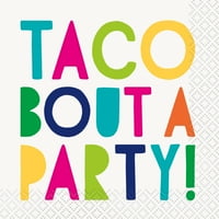 Taco Bout egy party fiesta papír koktél szalvéták, 5in, 32 ct