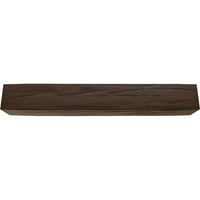 Ekena Millwork 10 W 4 H 12'L 3 oldalú Riverwood endurathane fau fa mennyezeti gerenda, Premium Hickory