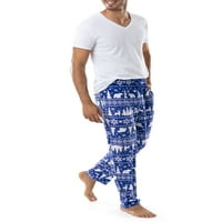 George férfi és nagy férfi selymes gyapjú alvó pizsama nadrág, S-5XL méretű
