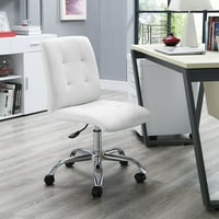 Modway Prim kar nélküli középső hátsó irodai szék fehér színben